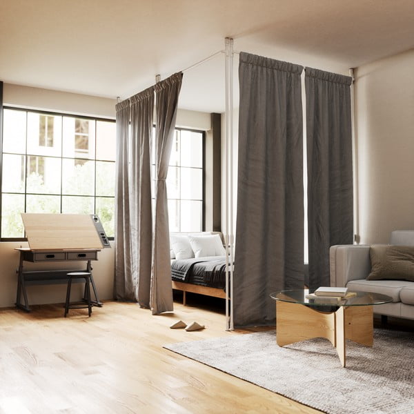 Bílý ocelový dělicí rám na závěs Anywhere – Umbra-image-3