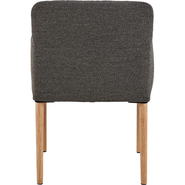 Šedé čalouněné jídelní křeslo s područkami Zoe – Actona-image-4