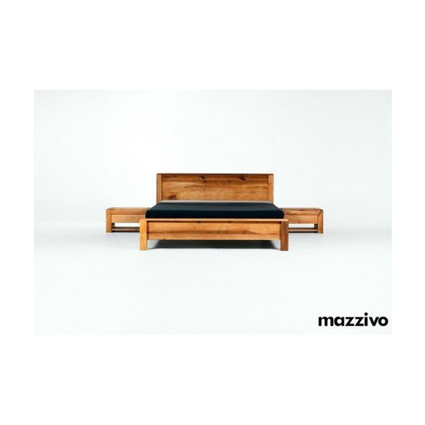 Postel Bolsano z olšového dřeva, 160x200 cm, bezbarvý vosk-image-1