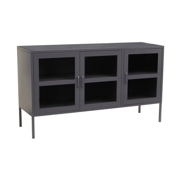 Šedá ocelová vitrína 140x80x45 cm Acier – Premier Housewares