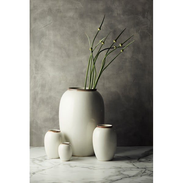 Bílá váza z kameniny (výška 20 cm) Gastro  – Bitz-image-1