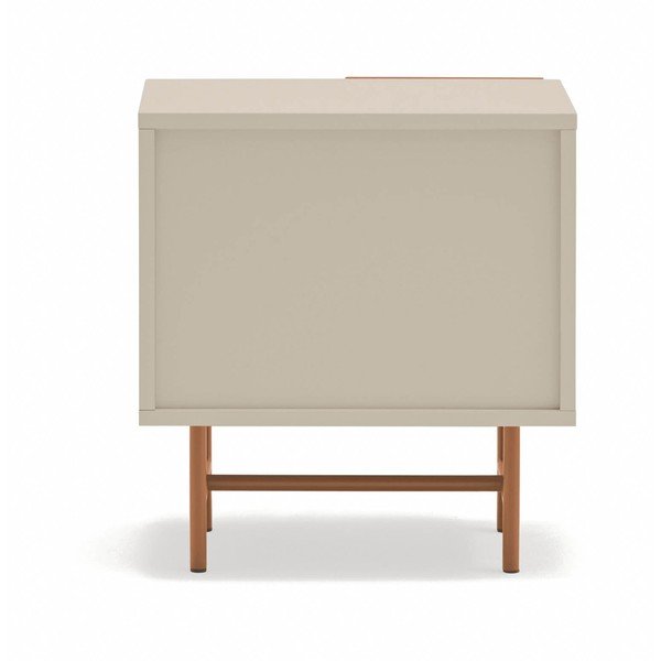 Matný noční stolek s poličkami v cihlové barvě/béžový Nube – Teulat-image-4