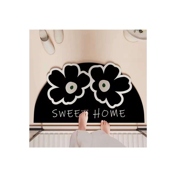 Černá koupelnová předložka 60x100 cm Miedo – Foutastic-image-1