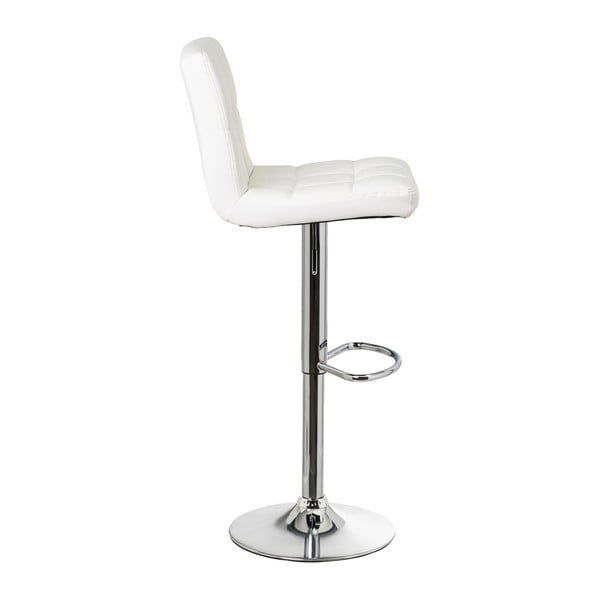 Bílé barové židle s nastavitelnou výškou z imitace kůže v sadě 2 ks (výška sedáku 93 cm) – Casa Selección-image-1