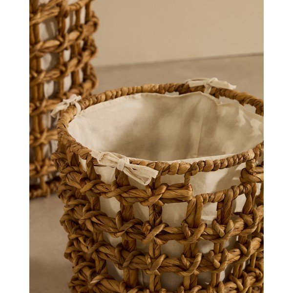 Košíky v sadě 2 ks z vodního hyacintu ø 38x38 cm Dilam – Kave Home-image-2