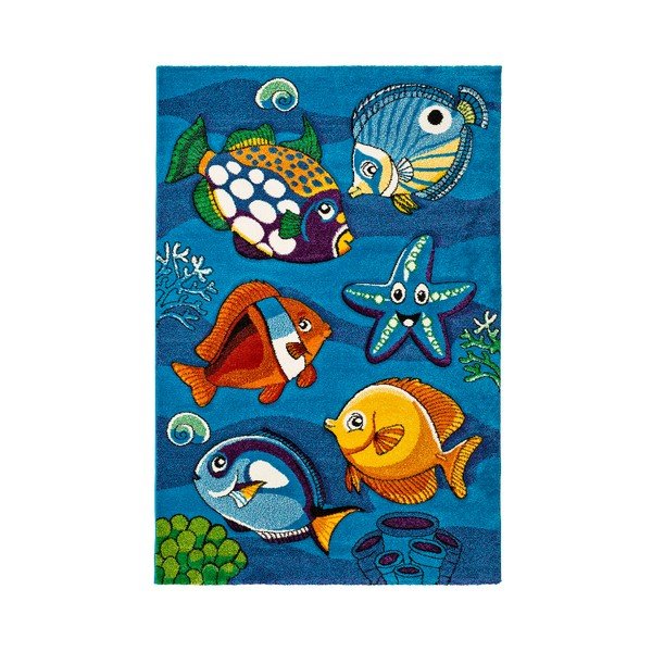 Modrý dětský koberec Universal Underwater, 120 x 170 cm