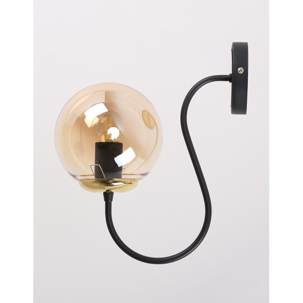Okrově žluto-černé nástěnné svítidlo ø 15 cm Oslo – Squid Lighting