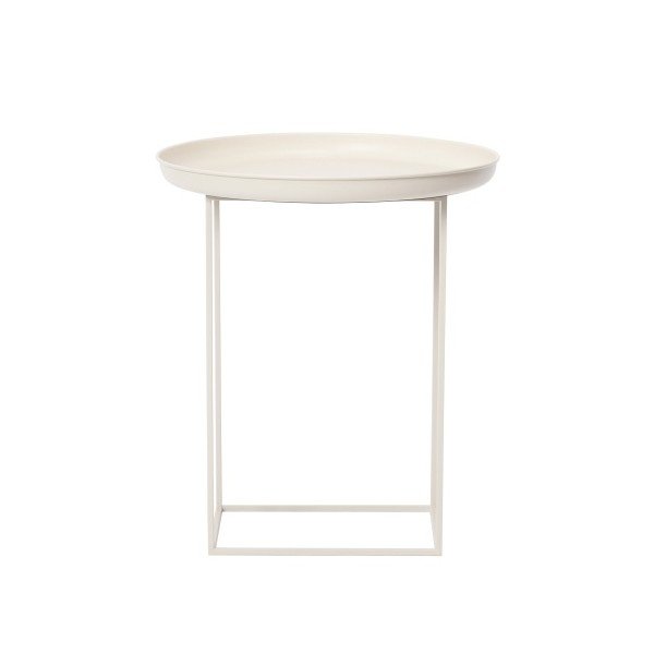 Bílý malý odkládací stolek NORR11 Duke 