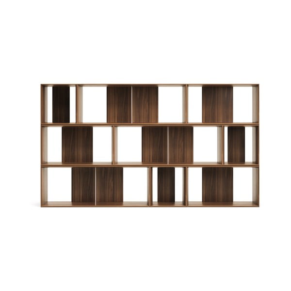 Modulární policový systém v dekoru ořechu v přírodní barvě 9 ks 202x114 cm Litto – Kave Home