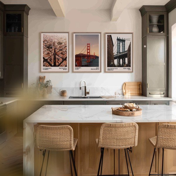 Tištěný obraz s rámem 50x70 cm NY Bridge – Styler-image-2