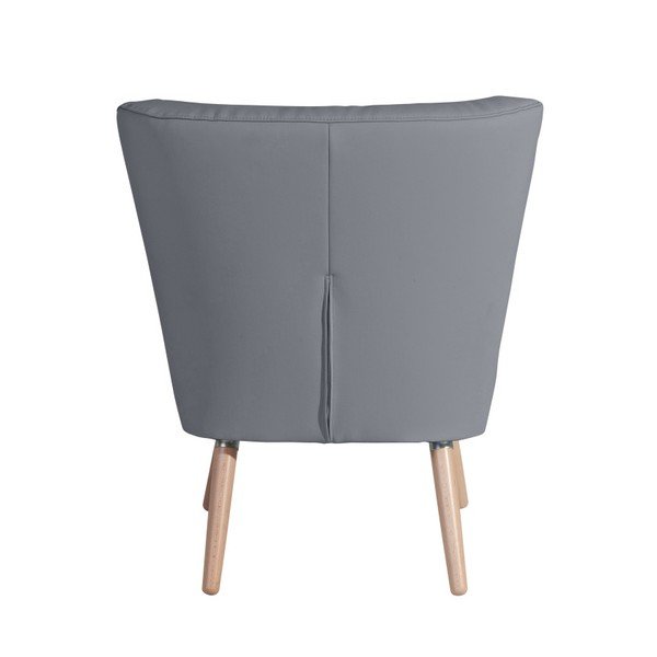 Šedé křeslo z imitace kůže Max Winzer Neele Leather Gray-image-3