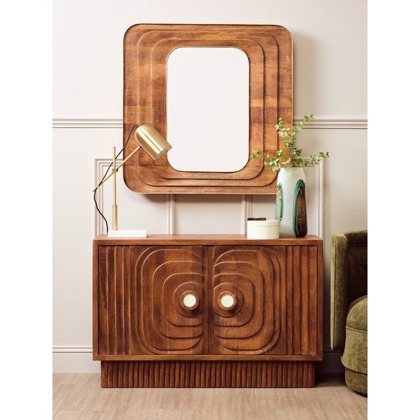 Komoda z mangového dřeva v tmavě přírodní barvě 40x75x116 cm Sangar – Premier Housewares-image-1