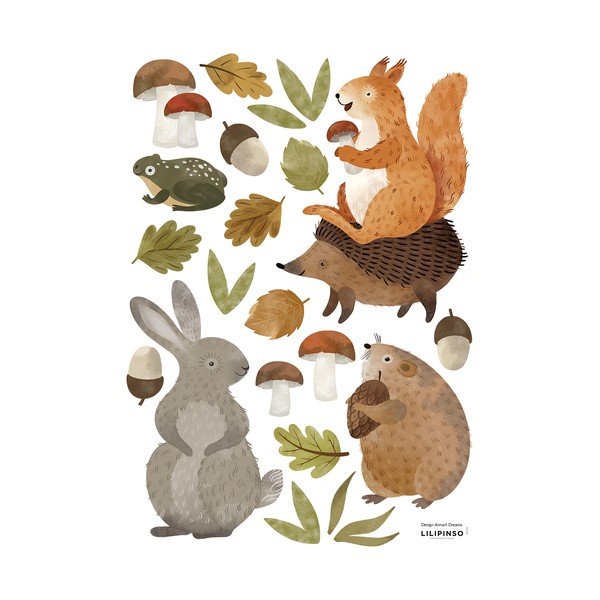 Arch samolepek 30x42 cm Woodland Rabbit & Friends – Lilipinso