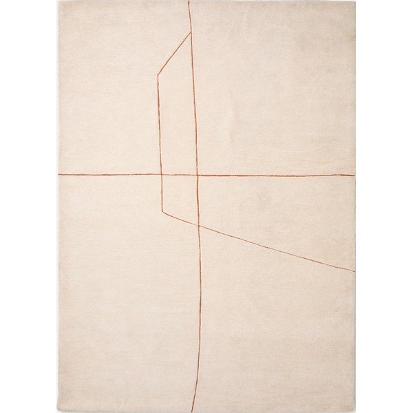 Krémový ručně tkaný koberec 160x230 cm Delide – Kave Home