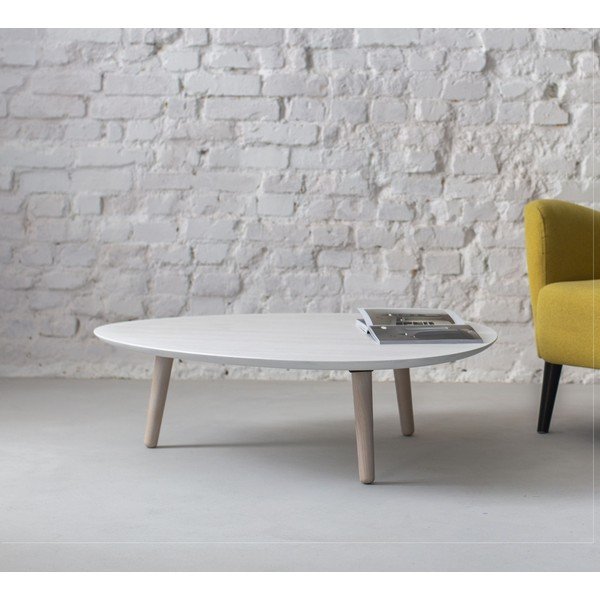 Bílý konferenční stolek z jasanového dřeva Ragaba Contrast Pick-image-1
