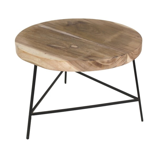 Odkládací stolek ze dřeva mungur HSM collection Fame, ⌀ 60 cm