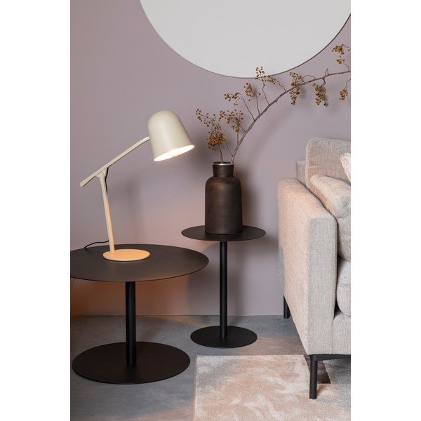 Černý kovový kulatý konferenční stolek ø 60 cm Snow – Zuiver-image-1