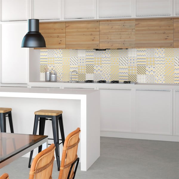 Sada 24 nástěnných samolepek Ambiance Scandinavian Tiles Stockholm, 10 x 10 cm-image-3