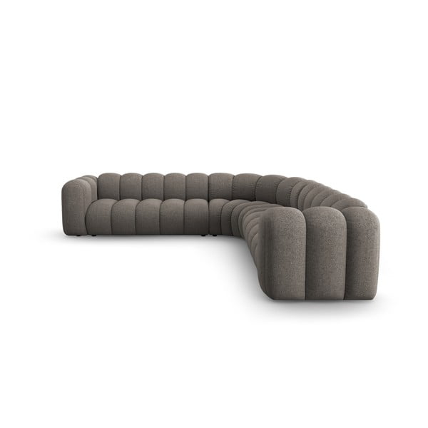 Tmavě šedá žinylková modulární rohová pohovka Lupine – Micadoni -image-2