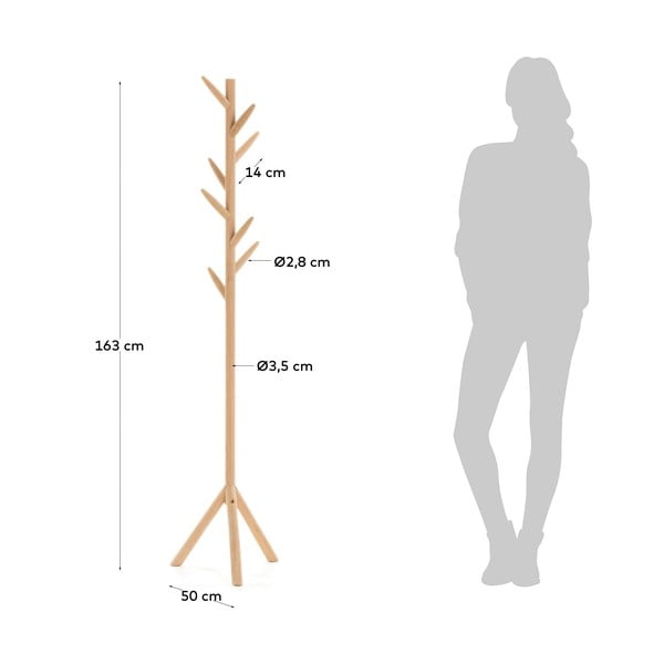 Věšák z březového dřeva Kave Home Natane-image-4