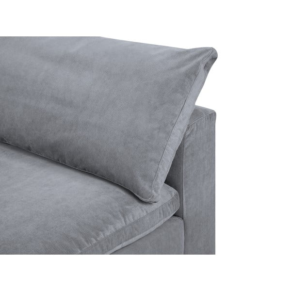 Šedá rohová část modulární manšestrové pohovky Windsor & Co Sofas Galaxy, levý roh-image-1