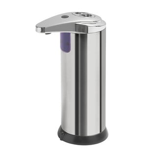 Bezdotykový dávkovač mýdla z nerezové oceli v leskle stříbrné barvě 240 ml Aqualine  – Sapho