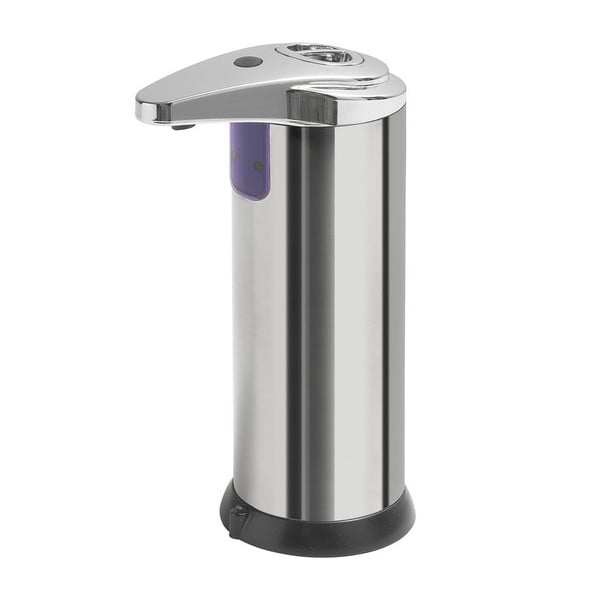Bezdotykový dávkovač mýdla z nerezové oceli v leskle stříbrné barvě 240 ml Aqualine  – Sapho