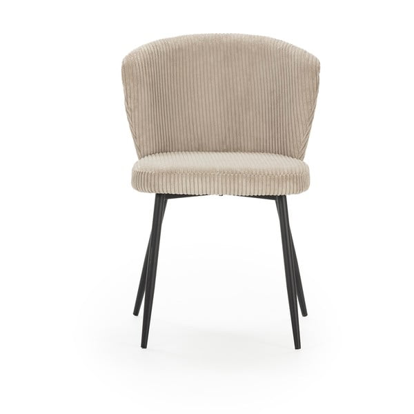 Béžové manšestrové jídelní židle v sadě 4 ks Megan – Marckeric-image-2