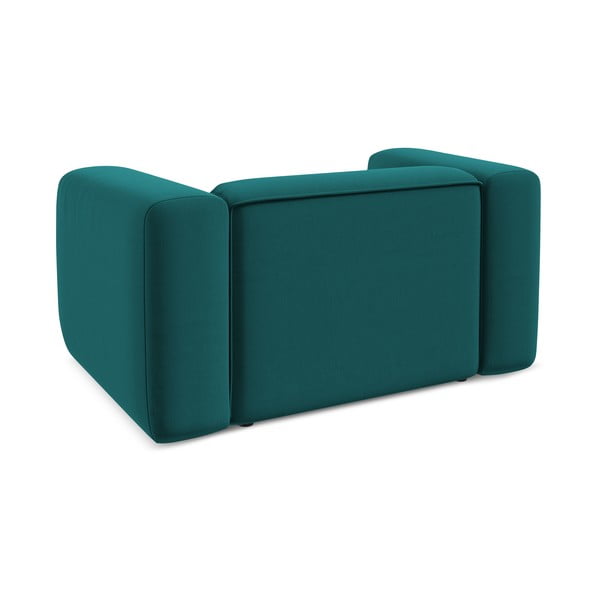 Tyrkysové sametové křeslo Ekahi – Makamii-image-4