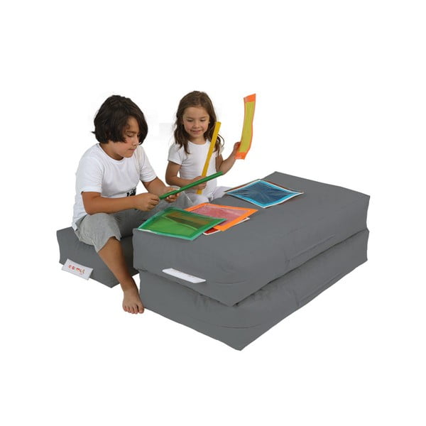 Šedá dětská pohovka 100 cm Nier – Floriane Garden-image-2