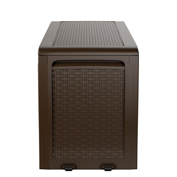 Tmavě hnědý plastový zahradní úložný box Samoa – Keter-image-3