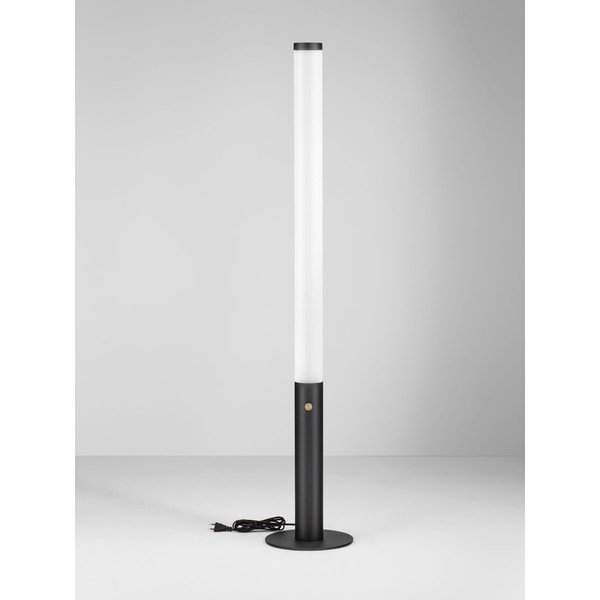 Matně černá ocelová LED stmívatelná stojací lampa se stínidlem z akrylového skla (výška 141 cm) Glaze – Nova Luce-image-4