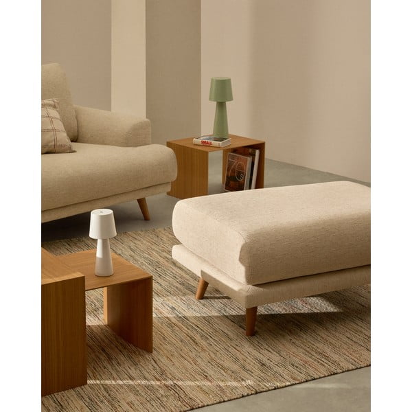 Béžová žinylková podnožka Karin – Kave Home-image-1