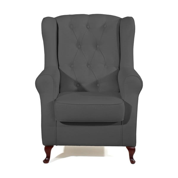 Antracitově šedé křeslo ušák Max Winzer Lex-image-2