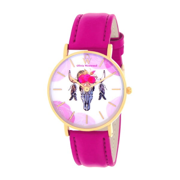Dámské hodinky s řemínkem ve fuchsiové barvě Olivia Westwood Felia