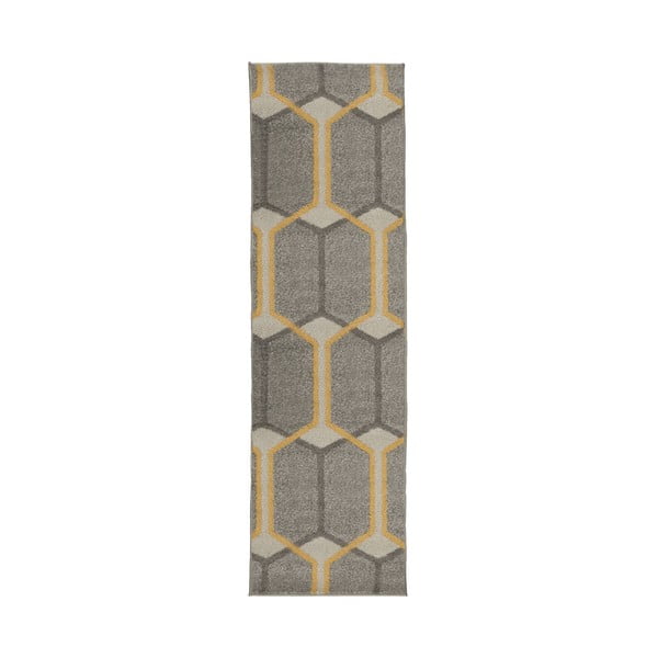 Šedý koberec Flair Rugs Urban Trellis, 60 x 220 cm