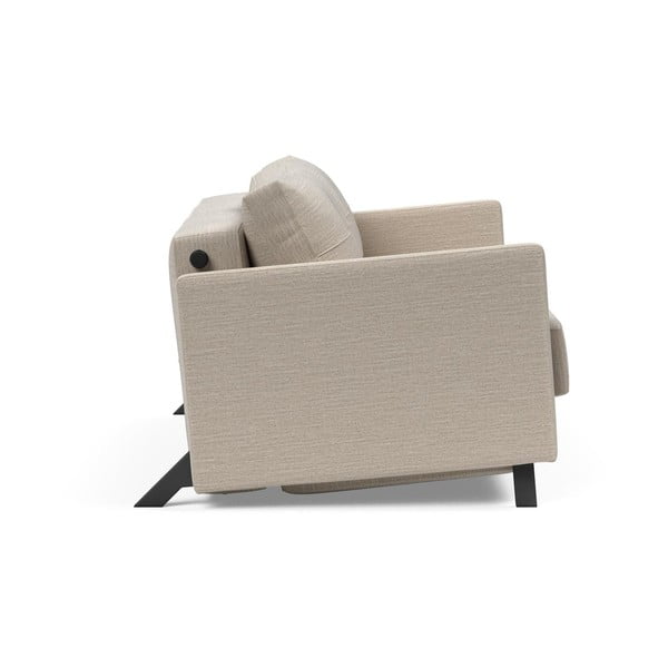 Béžová rozkládací pohovka s područkami Innovation Cubed, 140 cm-image-3