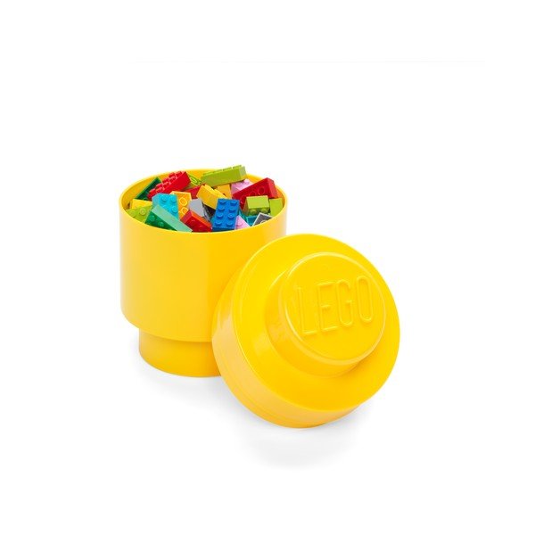 Žlutý úložný kulatý box LEGO®, ⌀ 12,5 cm-image-1