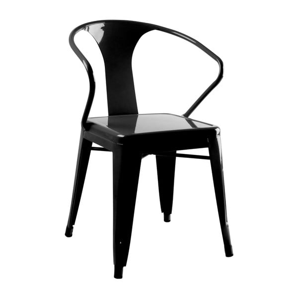 Kovová židle, černá