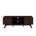 Hnědý TV stolek v dekoru ořechu 140x53 cm Caitlin – Støraa