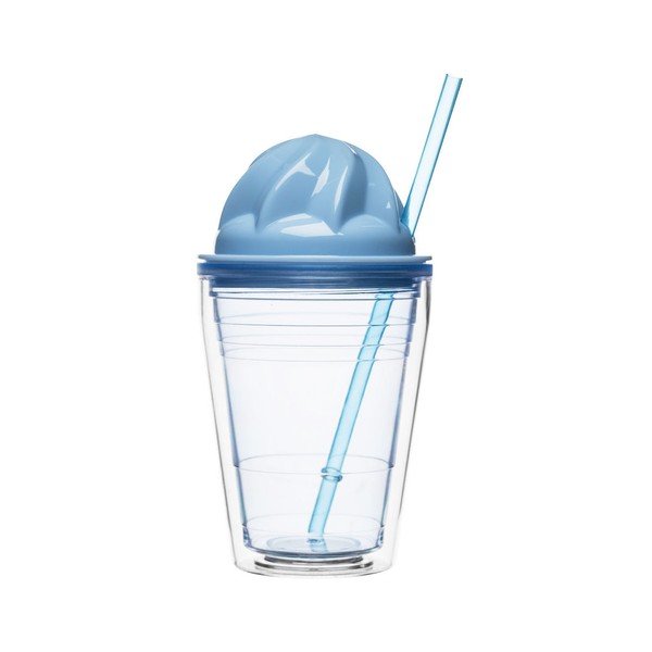 Modrý hrnek na mléčné koktejly Sagaform, 350 ml