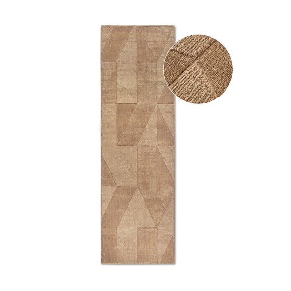 Béžový ručně tkaný vlněný běhoun 80x250 cm Ursule – Villeroy&Boch