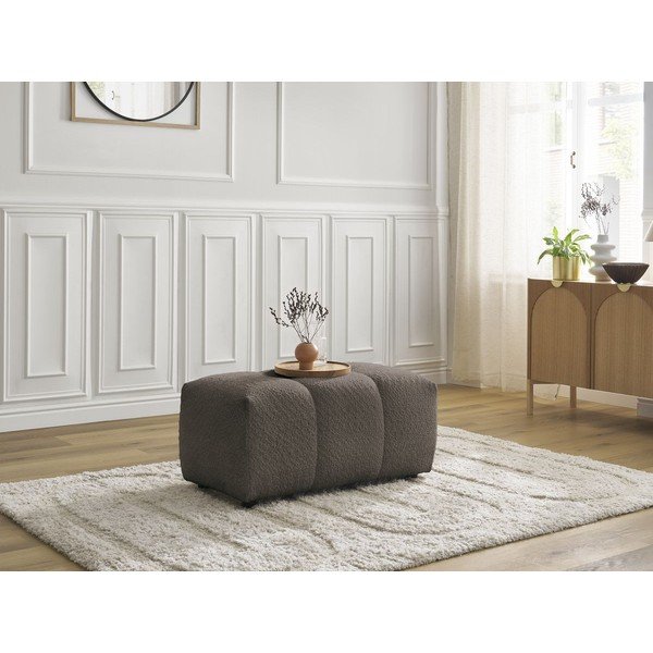 Hnědá podnožka z textilie bouclé Roxelane – Bobochic Paris-image-4