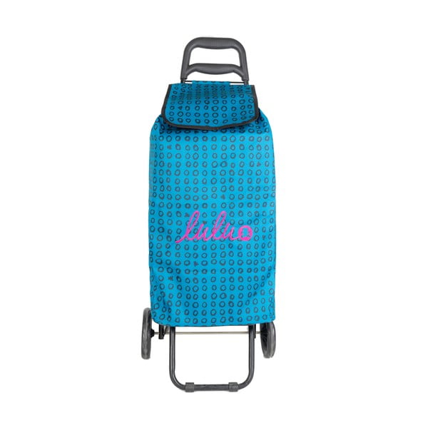 Modrá nákupní taška na kolečkách Lulucastagnette Ridey, 37 l