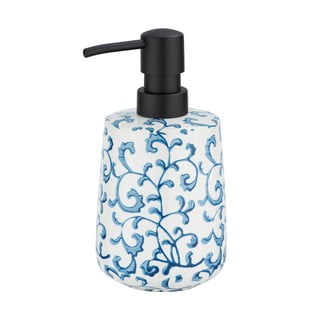 Keramický dávkovač na mýdlo s modro-bílým dekorem Wenko Mirabello, 400 ml