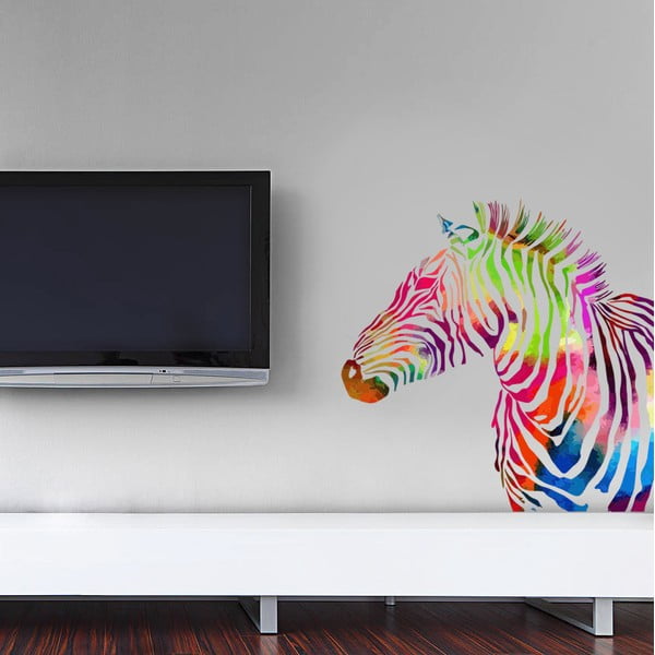 Samolepka Color Zebra, 70x50 cm