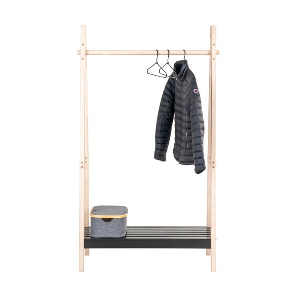 Černý stojan na oblečení z masivu pavlovnie Torino - House Nordic-image-3