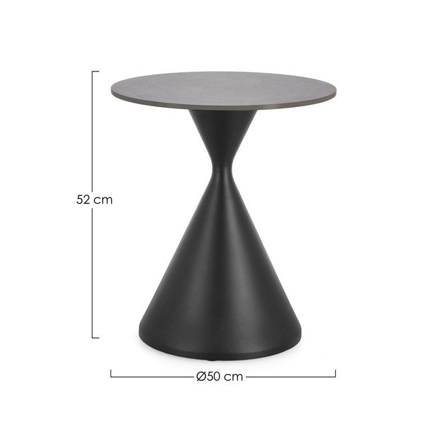 Kulatý odkládací stolek s deskou v dekoru mramoru ø 50 cm Joona – Bizzotto-image-4