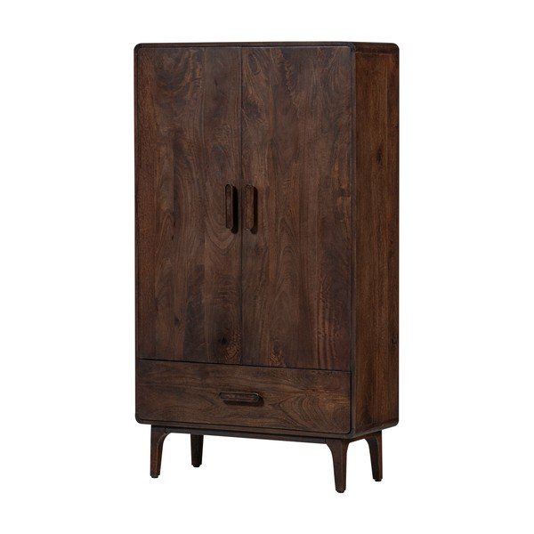 Skříňka z mangového dřeva v tmavě přírodní barvě 85x150x35 cm Liya – WOOOD