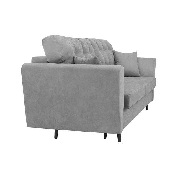 Šedá třímístná rozkládací pohovka s úložným prostorem Cosmopolitan Design Lyon-image-3